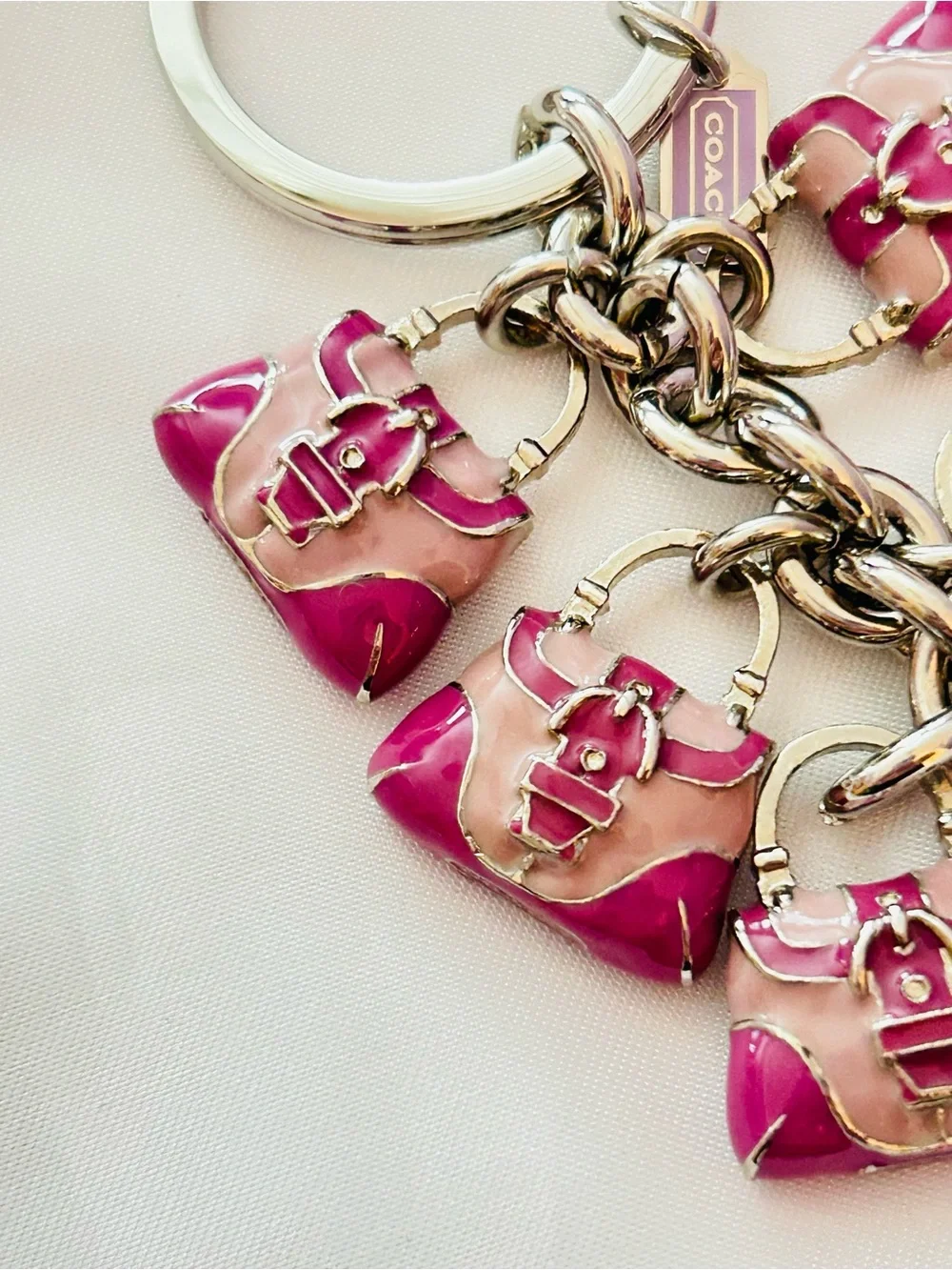 NWOT RARE Coach 3-D Y2K Pinkish Purple SoHo Keychain/ Bag Charm